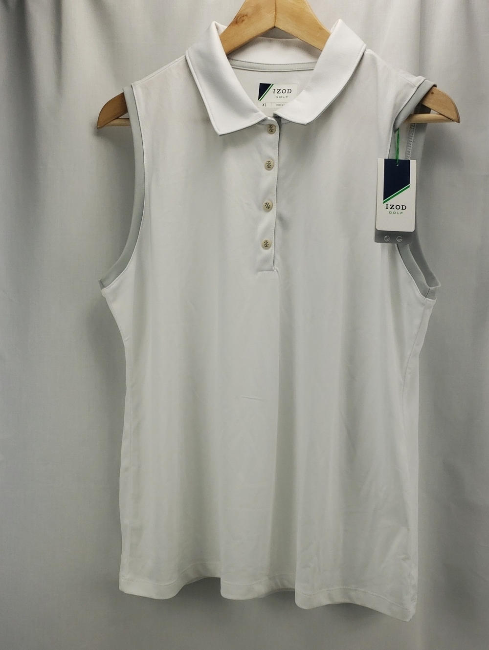 Izod Golf Women's Sleeveless White Shirt Size XL NWT